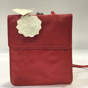 NWT Francesco Biasia crossbody leather purse in red
